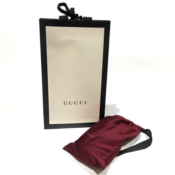 GUCCI AVIATOR SQUARE WEB SUNGLASSES -Black / Ruthenium / Green -NEW WITH CASE - Picture 9 of 12